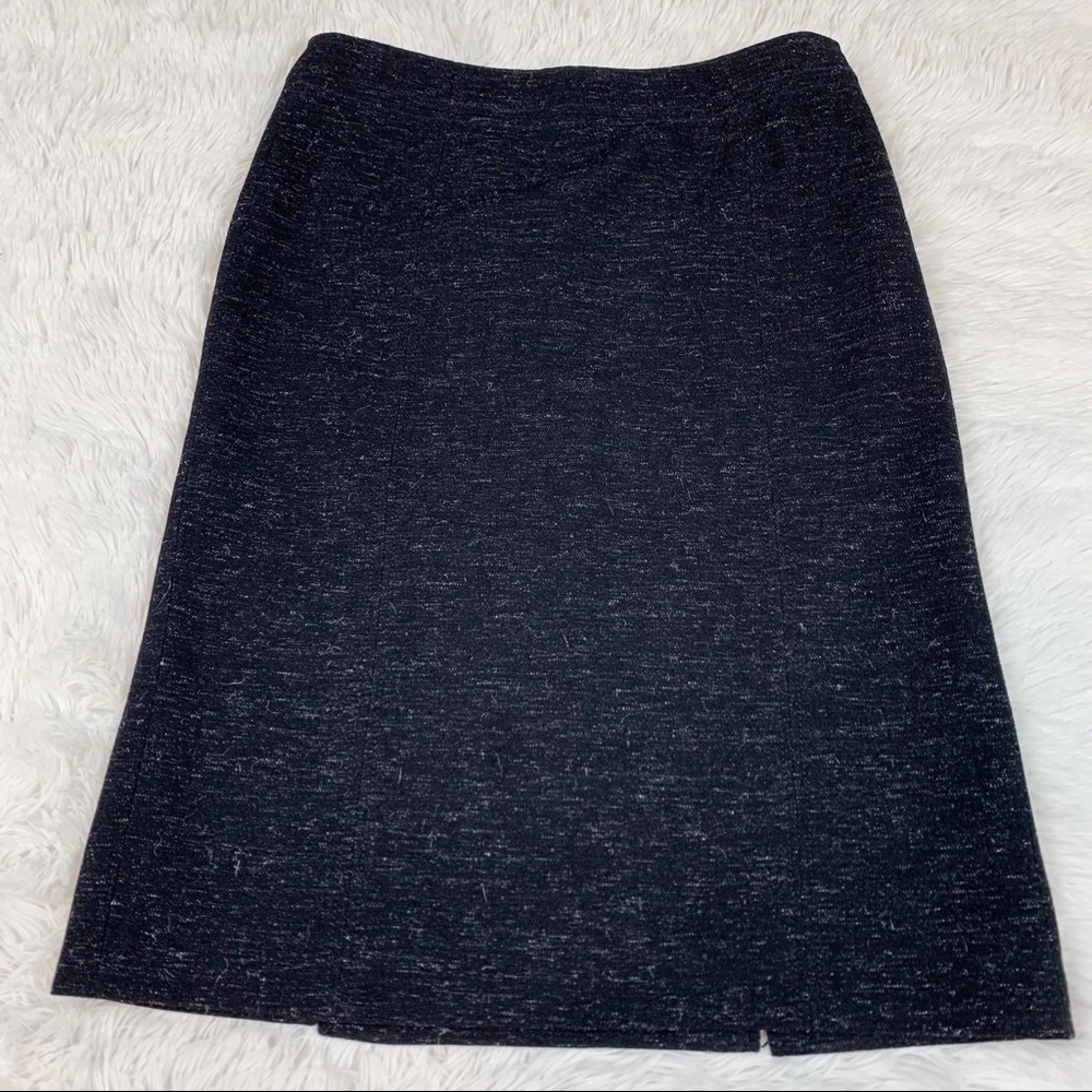 Luciano Barbera wool blend knee length Skirt front slit‎ - Picture 3 of 12